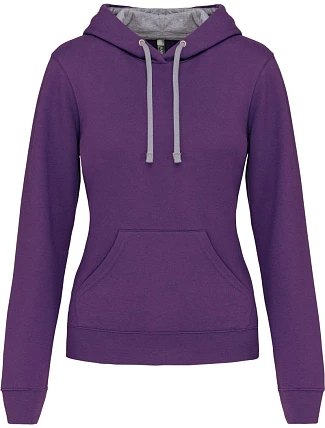 Kariban K 465 Dámská mikina s kontrastní kapucí 20.K465 purple/oxford grey Kariban K 465 Dámská mikina s kontrastní kapucí 20.K465 purple/oxford grey