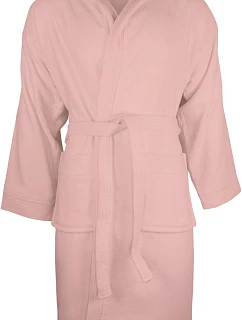 The One Towelling Velour Bathrobe Župan s kapucí 48.1043 salmon