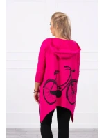 Mikina s potiskem kola fuchsiová Mikina s potiskem kola fuchsiová