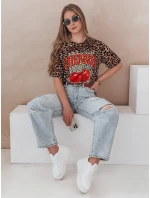 Dámské oversize tričko v béžové barvě ZESTSTYLE FashionStreet RY2841