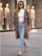 Dámský dlouhý kabát z ovčí kůže s kapucí Fango FashionStreet NY0799 Dámský dlouhý kabát z ovčí kůže s kapucí Fango FashionStreet NY0799