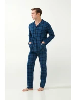 Vamp - Kárované pyžamo s knoflíky 21622 - Vamp