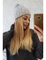 Paris fleecová čepice K212 světle modrá+světle šedá