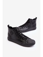 Mužské zateplené tenisky s zipem černé Big Star MM174012