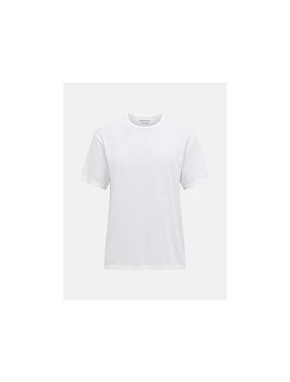 Pánské tričko PEAK PERFORMANCE M Wool-Blend Shortsleeve, bílá barva Pánské tričko PEAK PERFORMANCE M Wool-Blend Shortsleeve, bílá barva