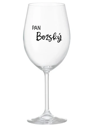 PAN BOŽSKÝ  - čirá sklenice na víno 350 ml