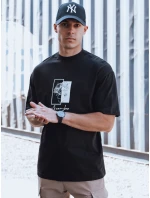Pánské tričko s potiskem černé FashionStreet RX5516