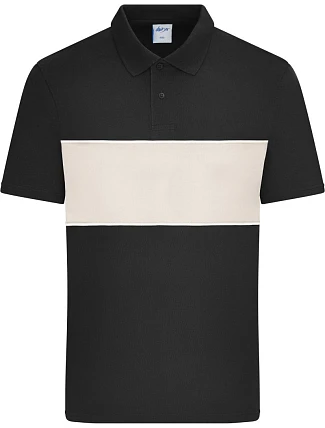 Daiber 8050 Bio polo "Colour-Block" 02.8050 black/sandstone