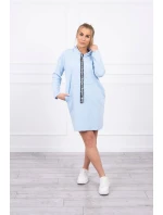 Šaty s kravatou modré Šaty s kravatou modré