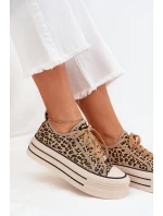 Dámské Tenisky Na Masivní Platformě Leopard Marinae