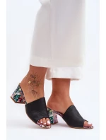 Dámské kožené lodičky na podpatku Lewski Shoes 3209/K Černé Dámské kožené lodičky na podpatku Lewski Shoes 3209/K Černé