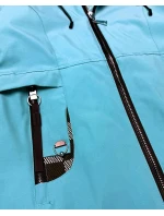 Lekko ocieplana kurtka damska z kapturem Goodlookin niebieska (KK60413-2#)