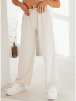 Dámské široké kalhoty MADDIE light beige FashionStreet UY1832