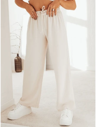 Dámské široké kalhoty MADDIE light beige FashionStreet UY1832