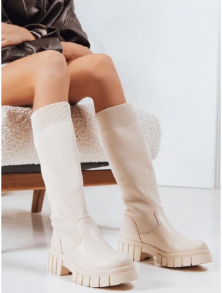 FashionStreet béžové dámské boty ZY1242