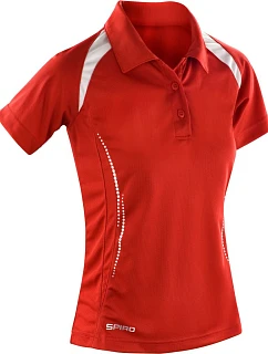 Spiro S 177F Dámské týmové piqué polo 29.177F red/white