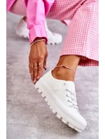 Módní lakované tenisky Big Star KK274045 Bílá