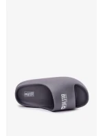 Pánské pěnové pantofle s logem Big Star – šedé Pánské pěnové pantofle s logem Big Star – šedé