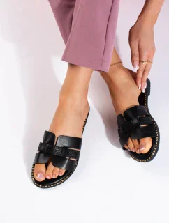 Exkluzívní černé nazouváky dámské bez podpatku