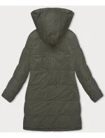 Černo-khaki hrubší oboustranná dámská zimní bunda (V768g) Černo-khaki hrubší oboustranná dámská zimní bunda (V768g)