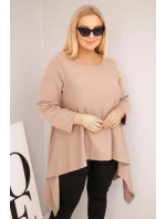 Dámská tunika Plus Size bavlněná s asymetrickým střihem fango Dámská tunika Plus Size bavlněná s asymetrickým střihem fango
