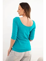 Halenka kulatý výstřih mořská