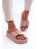 Dámské Pěnové Žabky Na Platformě S Sponou Big Star NN274A663 Růžové Dámské Pěnové Žabky Na Platformě S Sponou Big Star NN274A663 Růžové