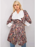 Dámský kabát DHJ PL 6022A.26X černý a červený Dámský kabát DHJ PL 6022A.26X černý a červený