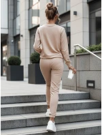 MILIAN dámská tmavě béžová tepláková souprava FashionStreet AY0817