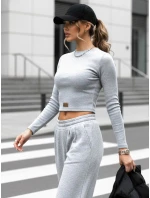 Dámský komplet širokých kalhot a crop topu ASTRAL ALLURE šedý FashionStreet AY0904 Dámský komplet širokých kalhot a crop topu ASTRAL ALLURE šedý FashionStreet AY0904