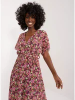 DHJ SK 9656 šaty.19X černá a růžová DHJ SK 9656 šaty.19X černá a růžová