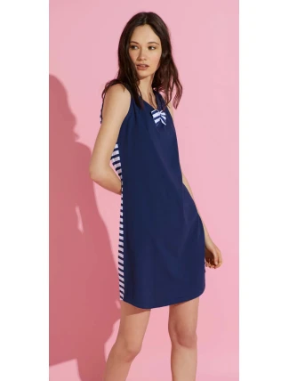 Dámská noční košile LA2149PB modrobílá - Noidinotte Dámská noční košile LA2149PB modrobílá - Noidinotte