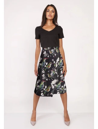 Dámská sukně SP119 černá mix - Lanti Dámská sukně SP119 černá mix - Lanti