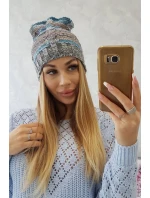 Fleecová čepice Klaudia K255 marine+grey Fleecová čepice Klaudia K255 marine+grey