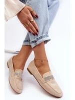 Dámské mokasíny s cirkony v béžové barvě Ralrika Dámské mokasíny s cirkony v béžové barvě Ralrika