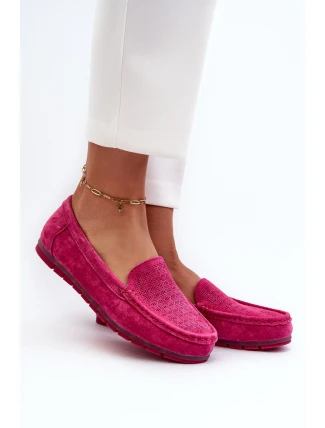 Dámské semišové mokasíny Fuksja S.Barski LR755