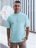 Pánské tyrkysové tričko s potiskem FashionStreet RX5509