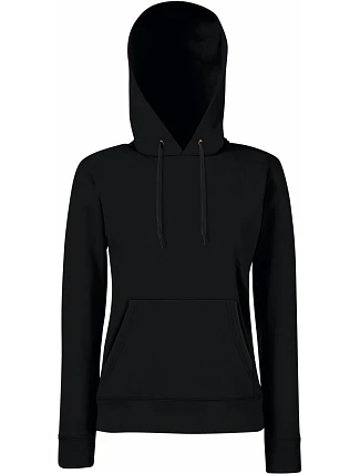 Fruit of the Loom Classic Lady-Fit Hooded Sweat Dámská mikina s kapucí 16.2038 black Fruit of the Loom Classic Lady-Fit Hooded Sweat Dámská mikina s kapucí 16.2038 black