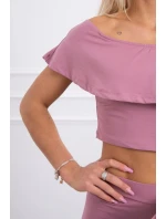 Sada s volánkem tmavě růžová