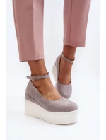 Dámské espadrilky na klíně šedé Malla