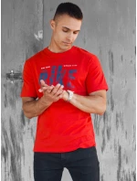 Pánské oranžové tričko s potiskem FashionStreet RX5448