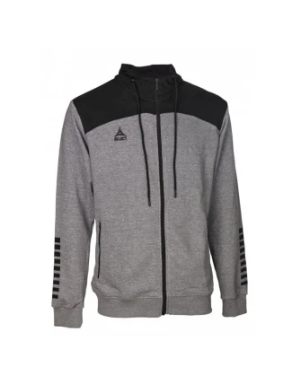 Mikina Select Oxford Zip Hoodie U T26-01811 šedá/černá mikina Mikina Select Oxford Zip Hoodie U T26-01811 šedá/černá mikina