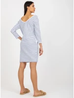 Dámské šaty TW SK BL 1010 šaty.74 bílá a tmavě modrá - FPrice