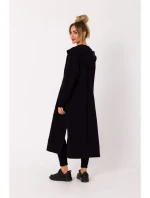 M729 Mikina s kapucí a dlouhým zipem - černá