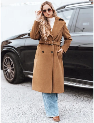 Dámský zimní kabát klasický trenčkot hnědý FashionStreet NY0761 Dámský zimní kabát klasický trenčkot hnědý FashionStreet NY0761