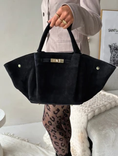 Kabelka Z Přírodního Semiše Černá Fiorenza