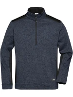 Daiber JN 864 Pánská pracovní fleece bunda 1/2 zip - Strong 02.0864 carbon melange/black Daiber JN 864 Pánská pracovní fleece bunda 1/2 zip - Strong 02.0864 carbon melange/black