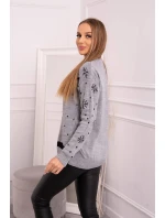 Vánoční svetr s šedým nápisem Vánoční svetr s šedým nápisem