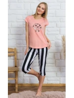 Dámské pyžamo kapri Hello world Dámské pyžamo kapri Hello world