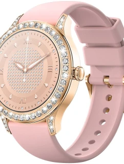 Dámské chytré hodinky VELTORI VT360-1 Pink Silicone Strap